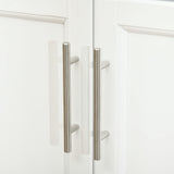 HOMCOM Kitchen Island on Wheels, Rolling Kitchen Cart with Stainless Steel Countertop, Drawer, Towel Rack and Spice Rack, Utility Storage Trolley, White HOMCOM