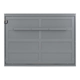 Merax Modern Farmhouse Solid Wood Murphy Cabinet Bed, Queen Foldable Wall Bed Frame, No Box Spring Needed/Space Saving, Gray Merax
