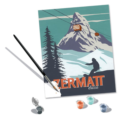 Ravensburger Zermatt Paint by Numbers Kit for Adults - 23500 - Painting Arts and Crafts for Ages 12 and Up Ravensburger