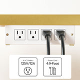 HOOBRO Corner TV Stand with Power Outlet for TVs up to 60", Modern 55" Corner TV Console Table with Open Shelves, Tempered Glass Media Entertainment Center for Living Room, Bedroom, Gold GD143UDS01 HOOBRO