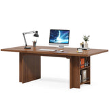 Tribesigns 63 Inches Office Executive Desk, Home Office Desk Large Computer Writing Table with Storage, Wood Workstation Desk Small Conference Table Tribesigns