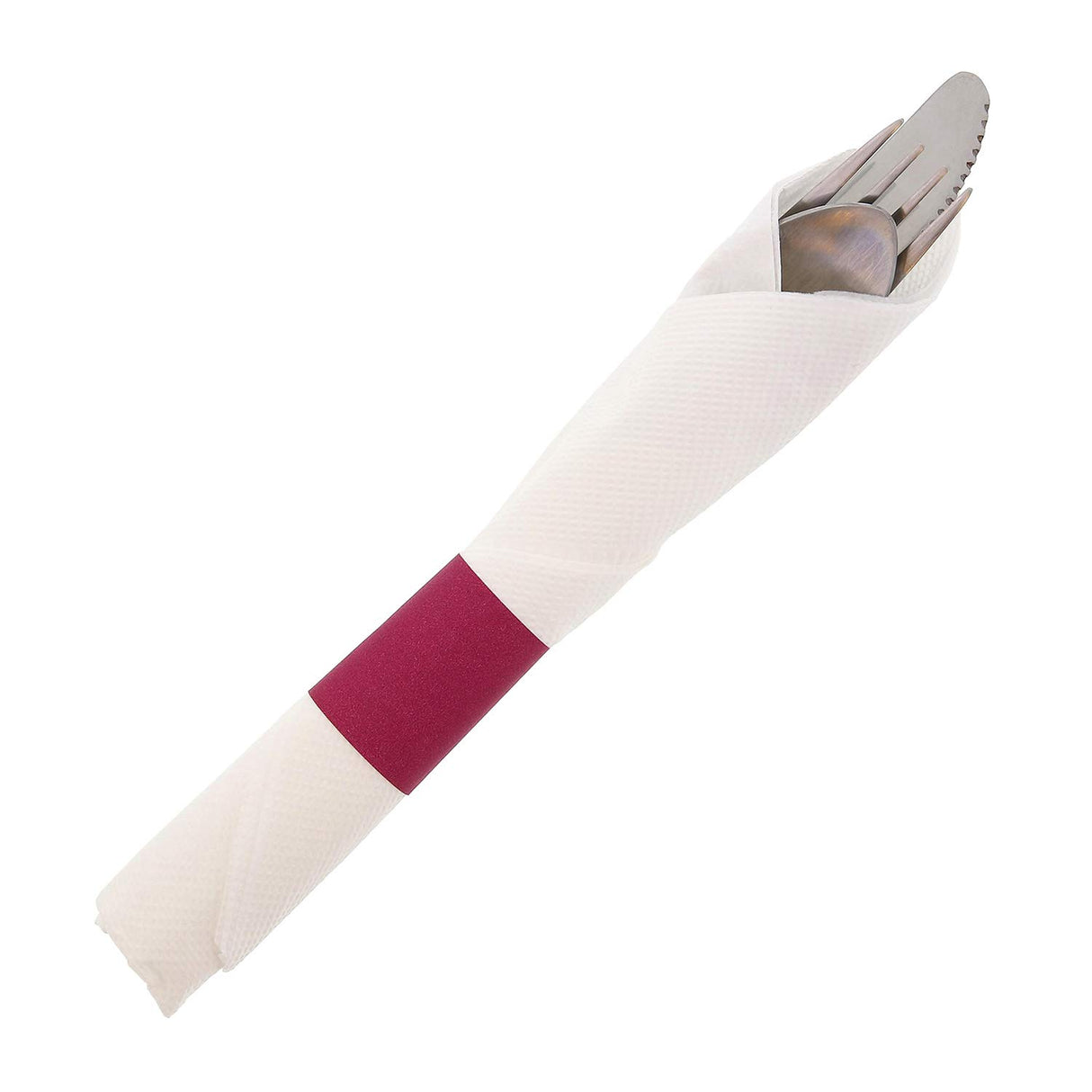 Royal Burgundy Napkin Bands with Self-Sealing Glue and Bond Paper Construction, Package of 2,500 Royal