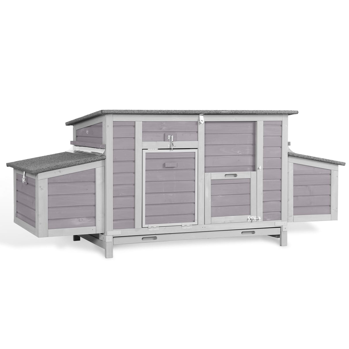 Aivituvin Chicken Coop 67.3" Large Duck House with 4 Nesting Boxes for 2-4 Chickens Outdoor Hen House Chicken Cage Aivituvin