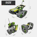 BIRANCO. Remote Control Tracked 3in1 Stunt Racer Building Kit - RC Car STEM Construction Toy, Gift Idea for Kids, Boys and Girls Ages 8-12 Year Old (353 Pcs) BIRANCO.