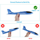 BooTaa 4 Pack Airplane/Flying Toys, 17.5" Large Throwing Foam Plane/Gliders, 2 Flight Mode, Birthday Gifts for Girls Kids 3 4 5 6 7 8 9 10 11 12 Year Old Boys,Outdoor Sport Game Toys BooTaa