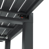 Outsunny Expandable Patio Dining Table for 4-6, 35.5" -70.75" Aluminum Extendable Outdoor Dining Table, Square/Rectangular Patio Table for Garden, Backyard, Poolside, Deck, Gray Outsunny