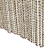 SanBouSi 49 Strands Natural Bamboo & Wood Beaded Curtain Wooden Hanging Room Divider Decorative Handmade Boho Bohemian Wooden Doorway Beads Curtain, 75" x 35.5" SanBouSi