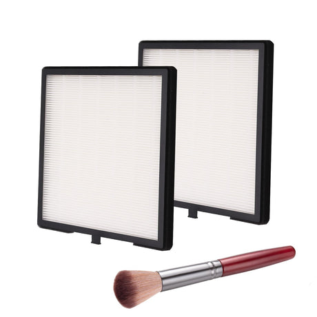 ibubu Nail Dust Collector Filters 2 Pack Nail Dust Suction Collector Replacement Filter with Nail Art Dust Powder Remover Brush for Electric Nail Dust Collector Machine Nail Salon Dust Extractor ibubu