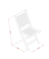 East West Furniture BCMCWNA Cameron Foldable Patio Dining Chairs - Acacia Wood, Set of 2, Natural Oil East West Furniture