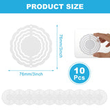 MUXHEL 10 Pcs 3” Sublimation Wind Spinner Blanks with 10 Hooks, 3D Aluminum Wind Spinner Hanging, Round Wind Powered Kinetic Sculpture for Indoor and Outdoor Decoration MUXHEL