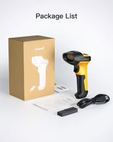 Inateck Barcode Scanner, Wireless Scanner, 2.4 GHz Adapter, 2600mAh Battery, 60M Range, Automatic Scanning, P6 Inateck