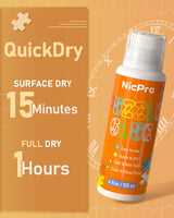 Nicpro 2 Pack Jigsaw Puzzle Glue, 8 oz / 240ml with Sponge Head, Preserves Finished Puzzles, Quick-Drying, Non-Toxic & Clear Water-Soluble Puzzle Glue Kit for 1000/3000/5000 Pieces Nicpro