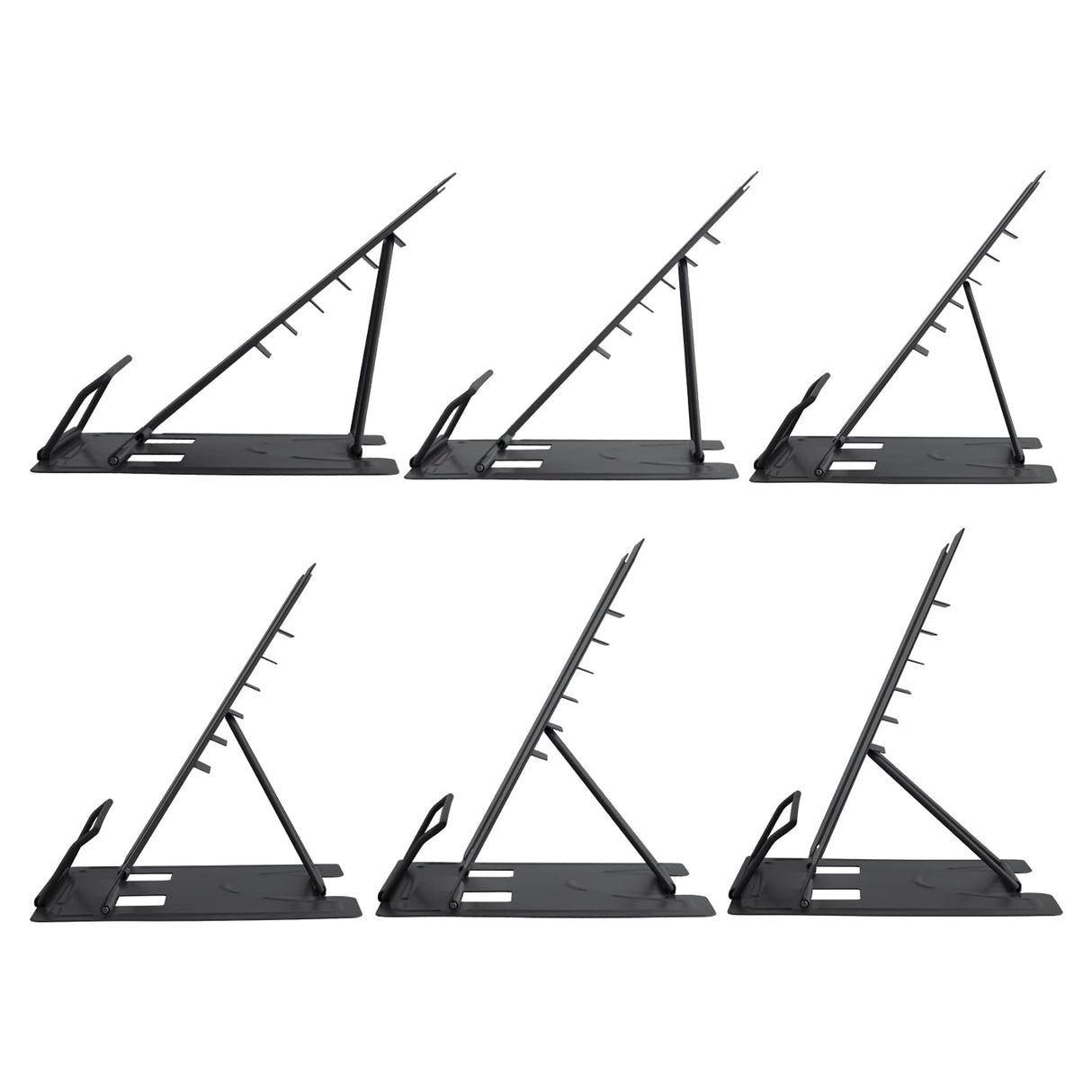 Honagu Book Stand Metal Desk Book Holder, Book Holders for Reading Hands Free, Adjustable Cookbook Documents Holder, Portable Bookstand for Music Books, Textbook, Recipe, Tablet, Ipad (Black) Honagu