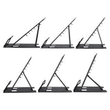 Honagu Book Stand Metal Desk Book Holder, Book Holders for Reading Hands Free, Adjustable Cookbook Documents Holder, Portable Bookstand for Music Books, Textbook, Recipe, Tablet, Ipad (Black) Honagu