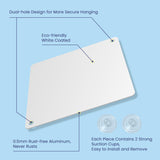 Metal Sublimation Signs, 10 Pack 6" x 6" Sublimation Blanks Suction Cup Car Window Sign, Custom Metal Signs for Hanging SMASMILE