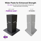 PURPLE LEAF 10' x 10' Pergola with Curtains Outdoor Retractable Pergola Patio Metal Shelter for Garden Porch Pavilion Dark Gray Frame Gazebo Modern Yard Grill Pergolas with Shade Canopy Navy Blue PURPLE LEAF