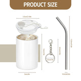 YOUKE OLA 16 Pack Sublimation Shot Glasses Tumblers Blanks Stainless Steel Double Wall Mini Tumbler with Keychain Cute Shot Glasses Set Bulk for Sublimation Oven Printing, White 3oz YOUKE OLA