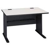 Bush Business Furniture Series A 48W Computer Desk in White Spectrum and Slate, Small Office Table for Home or Professional Workspace Bush Business Furniture