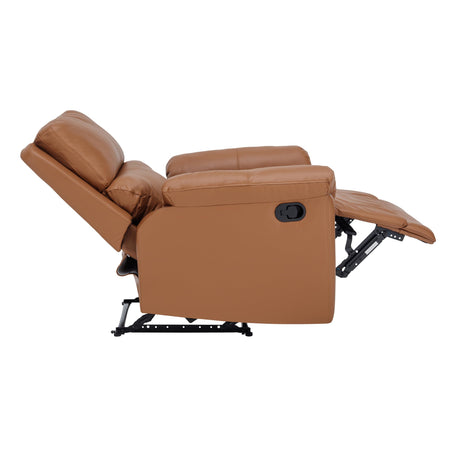 MINCETA Recliner Chairs,Modern 5" Wall Hugger Nursery Recliner with Overstuffed Arm and Back for Living Room,PU Leather in Brown MINCETA