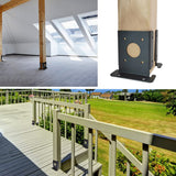 Wpbhk 4Pcs Adjustable 4x4 Wood Fence Pergola Post Base Brackets kit Heavy Duty Post Anchor Base Brackets for Deck Railing Mailbox Wpbhk