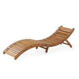 Christopher Knight Home Lahaina Wood Outdoor Chaise Lounge, Natural Yellow Christopher Knight Home