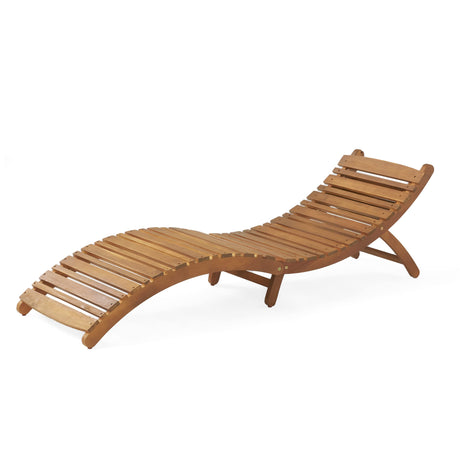 Christopher Knight Home Lahaina Wood Outdoor Chaise Lounge, Natural Yellow Christopher Knight Home