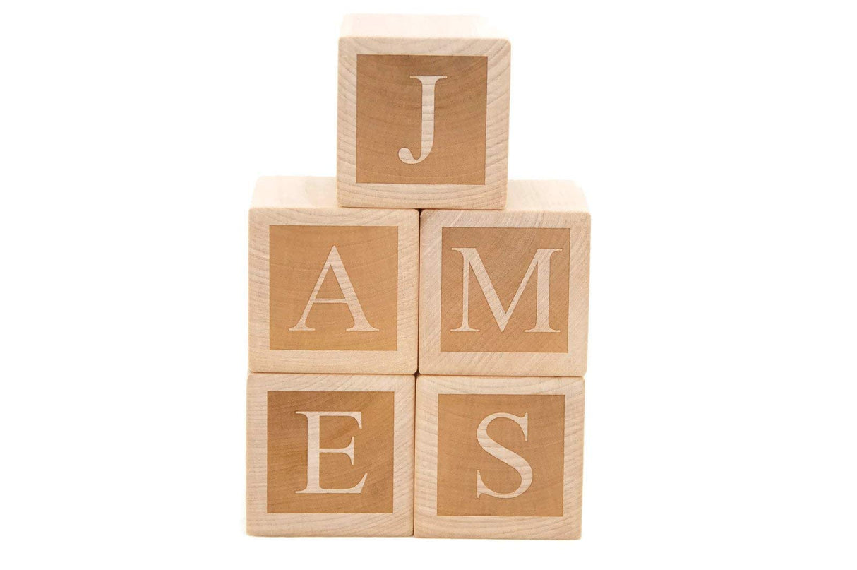 Letter Baby Blocks - Custom Personalized Name Blocks by Little Wooden Wonders Little Wooden Wonders