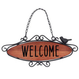 Funerom Rustic Small Wooden Welcome Sign Hanging Wood Farmhouse Porch Decorations for Front Door 12.2×5.1 in Funerom