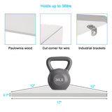 Joiishom Corner Wall Shelf Set of 3, Floating Corner Shelves for Wall, Rustic Wood Wall Storage Display Shelves for Living Room Bedroom Bathroom Kitchen (White) Joiishom