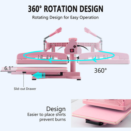 Hitgrand Heat Press Machine 15x15 inch, Heat Press Machine for T-Shirts, 8 in 1 Heat Press with 30 OZ Tumbler Press, Combo Tumbler Heat Press Machine Sublimation for Hat Cap Mug Plate Hitgrand