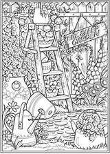 Creative Haven Country Gardens Coloring Book (Adult Coloring Books: In The Country) Dover Publications