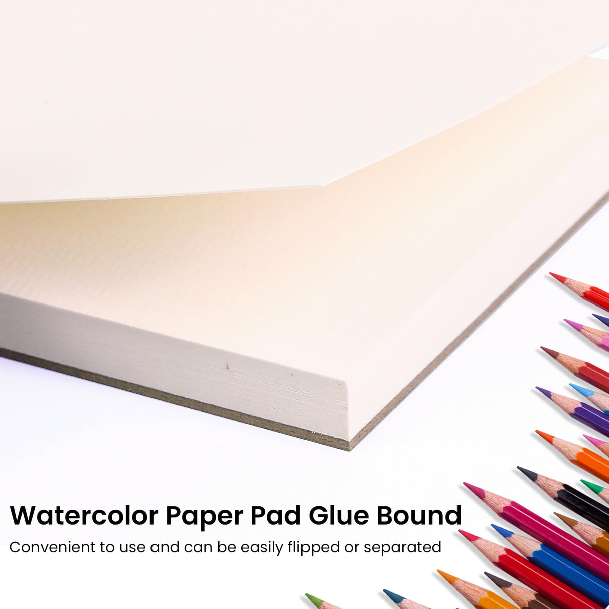 Watercolor Paper Pad, 30 Sheets, A5 (8.3 x 5.8"), 100% Cotton Paper, Glue Bound, 140LB/300GSM Cold Pressed Water Color Paper for Watercolor Drawing, Mixed Media, Art Journaling (8.3 x 5.8 Inch) DHAIQC