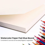 Watercolor Paper Pad, 30 Sheets, A5 (8.3 x 5.8"), 100% Cotton Paper, Glue Bound, 140LB/300GSM Cold Pressed Water Color Paper for Watercolor Drawing, Mixed Media, Art Journaling (8.3 x 5.8 Inch) DHAIQC