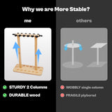 VEYWANE Fishing Rod Storage Racks, 100% Wood Floor Stand Fishing Pole Holders for Garage of 14 Rods or Combos VEYWANE