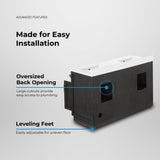 OVE Decors Bailey 60 in. W x 22 in. D x 34.5 in. H Double Sink Bath Vanity in Matte Black Wood with White Engineered Quartz Top OVE Decors