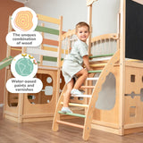 Woodandhearts Toddler Indoor Playground, Indoor Playground for Kids, Jungle Gym for Kids Ages 2-6, Kids Playground Wooden Jungle Gym, Baby Playground Indoor, Toddler Slide playset Wood And Hearts