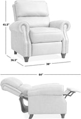 Domesis Cortez - Cloth Push Back Recliner Chair, Paisley Domesis