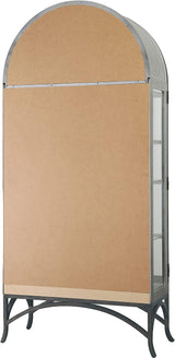 Howard Miller Ramona II Curio Cabinet II, Silver Finish - Lockable Storage Cabinets Vertical Home Decor for Collectibles, Decorative Items & Illuminated Display for Office with Aged Iron Metal Base Howard Miller