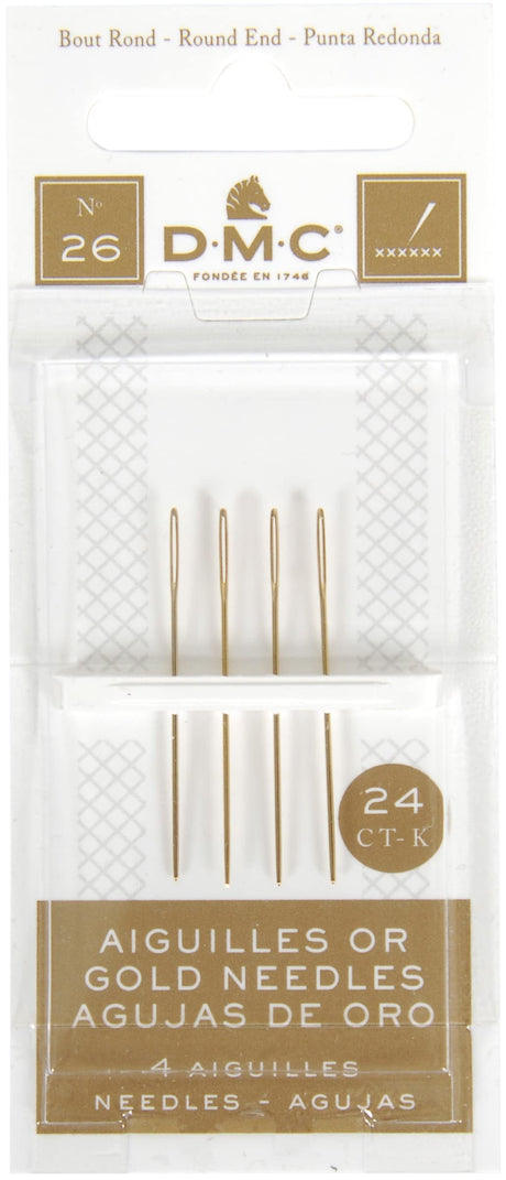 DMC Gold Tapestry Hand Needles, Size 26 4/Pkg DMC