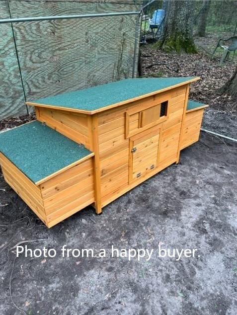 Omitree New 69" Wood Hen Chicken Duck Poultry Hutch House Coop Cage with 4 Nesting Boxes Omitree