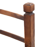 VINGLI 5 ft Garden Bridge, Classic Wooden Arch with Safety Rails Stained Finished Footbridge, Decorative Pond Landscaping, Backyard, Creek or Farm VINGLI