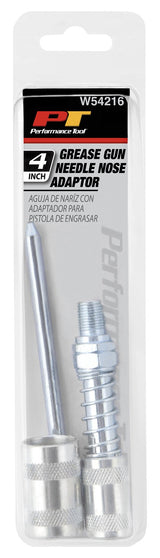 Performance Tool W54216 4-Inch Grease Gun Needle Nose Adapter, Silver Performance Tool