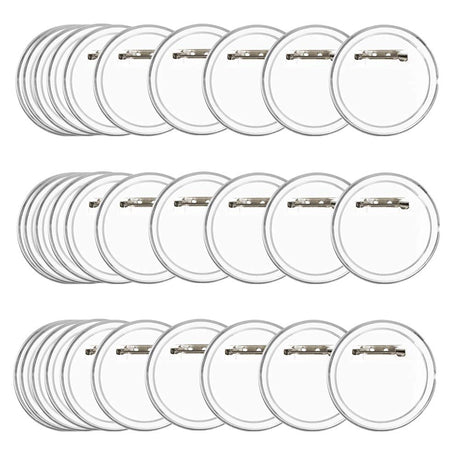 BUYGOO 30Pack 2.4 inch Clear Button Pins Make Your Own Buttons Picture Button Pin Acrylic Design Button Badge Clear Picture Buttons Badges Kit for DIY Crafts BUYGOO