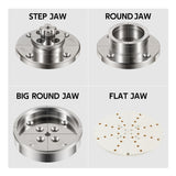 4-Inch Self-Centering Wood Lathe Chuck for Nova, 1" x 8 TPI Thread with 3/4" x 16 TPI Adapter, 4-Jaw Wood Turning Chuck Set Bzcovac