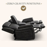 Neptane Power Loveseat Recliner Sofa with Zero Gravity, Adjustable Headrest, Power Reclining Loveseat with Console, Dual Ports, Wall Hugger Love seat Recliner for Living Room (Charcoal, Loveseat) Neptane