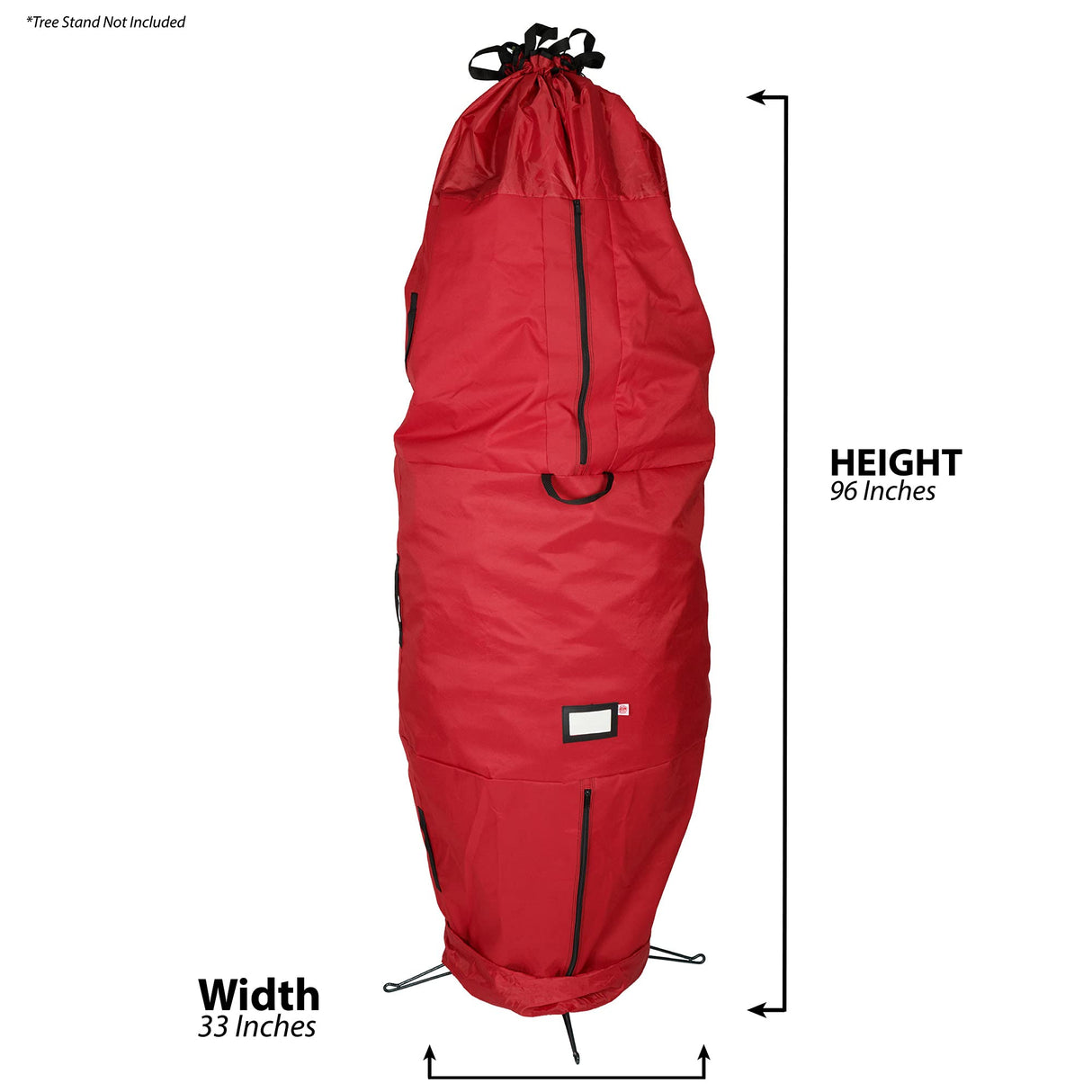 [Red Upright Tree Storage Bag] - 9 Foot Christmas Tree Storage Bag | Store Your Artificial Trees up to 9 Feet Tall - Keep Your Fake Tree Assembled | Hides Under Tree Skirt When Your Tree Is in Use Santa's Bags