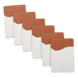 6 Sets of Sublimation Blank Phone Card Holder Leather Adhesive Back Pocket Phone Wallet ID Business Credit Card Phone Pouch EXCEART