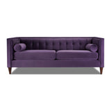 Jennifer Taylor Home Kinsley 84" Modern Tuxedo Tufted Sofa, Purple Velvet Jennifer Taylor Home