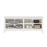 Panana TV Stand, Classic 4 Cubby TV Stand for 60 inch TV, Entertainment Center Media Television Stand for Living Room Bedroom (White, 55 inch) Panana