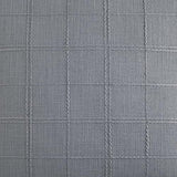 ZeeMart Linen Checked Throw Pillow Covers Set of 2, 18x18 Inch Blue Ashes/Cream, Farmhouse Decorative Single Sided Grid Embroidered Couch Pillow Cases Blue Grey Cotton Linen Cushion Covers ZeeMart
